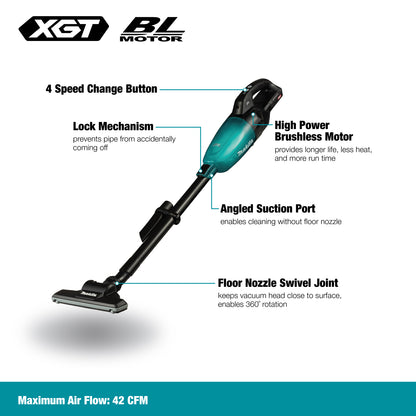 CL001GZ04. 40Vmax XGT Brushless 730 ml Stick Vacuum Cleaner, Tool Only